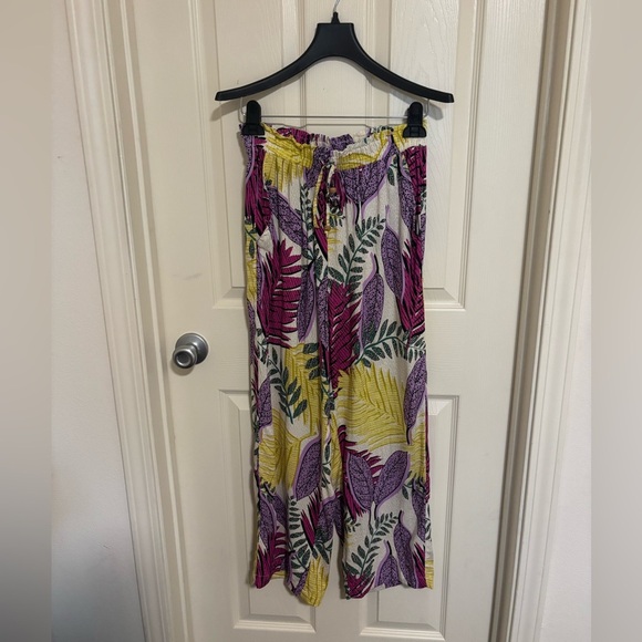 Jane + Delancey Tropical Leaf Matching SET —
Blouse & Wide-Leg Pants | XS - Picture 5 of 12